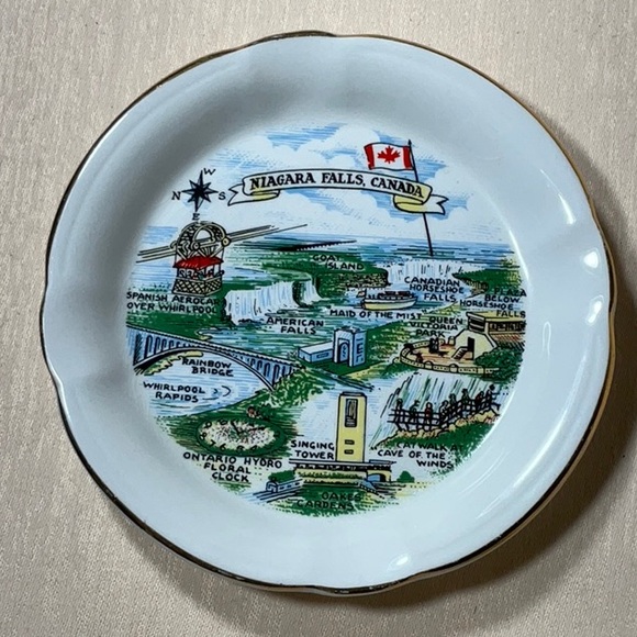 Vintage Niagara Falls Canada Souvenir Trinket Dish - Picture 9 of 9